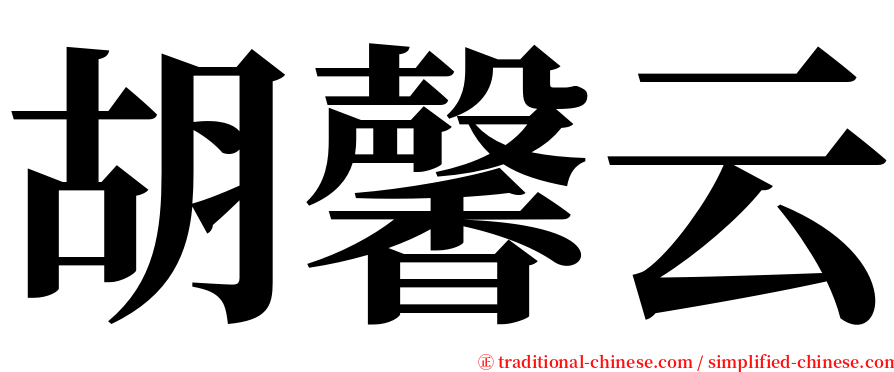胡馨云 serif font