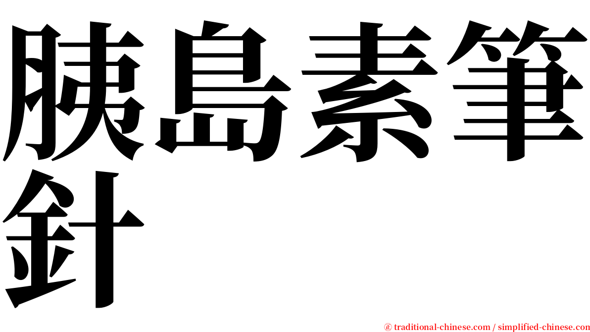 胰島素筆針 serif font