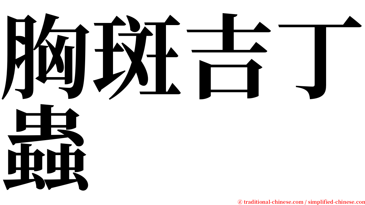 胸斑吉丁蟲 serif font