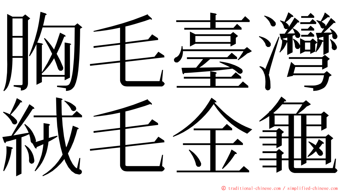 胸毛臺灣絨毛金龜 ming font