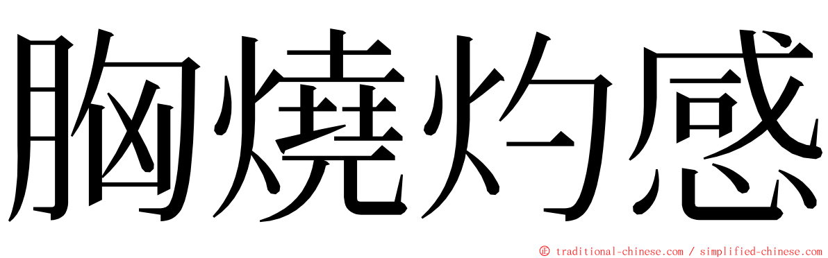 胸燒灼感 ming font