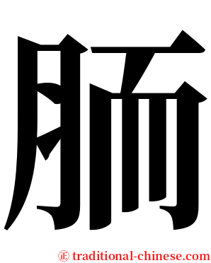 胹 serif font