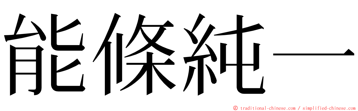 能條純一 ming font