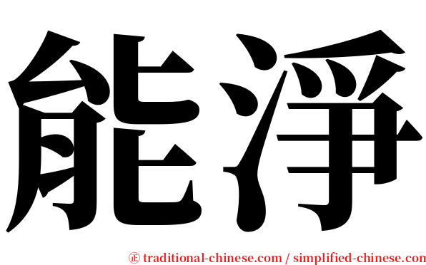 能淨 serif font