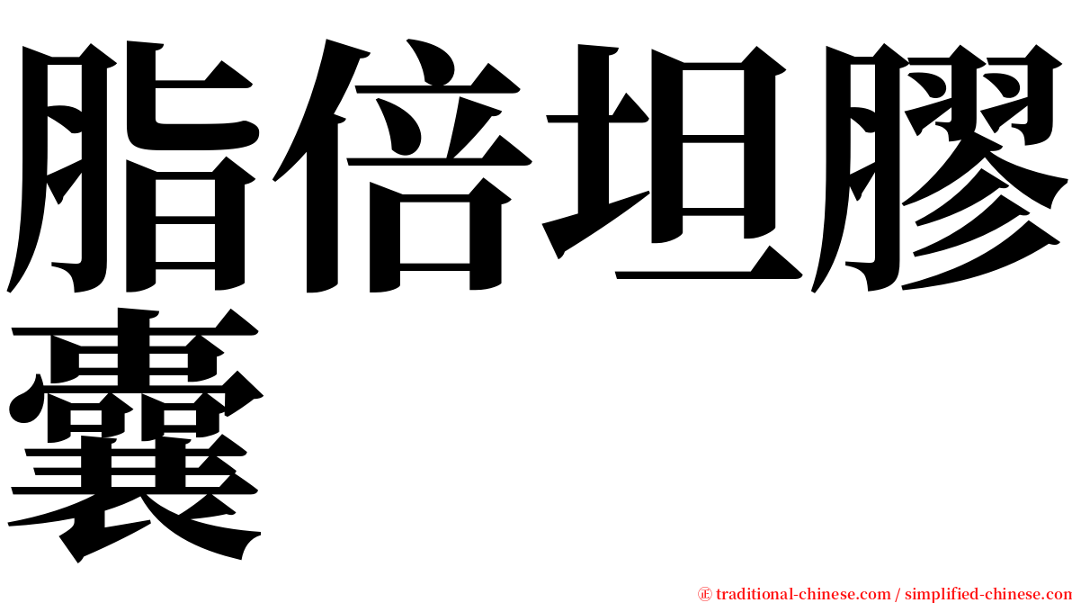 脂倍坦膠囊 serif font