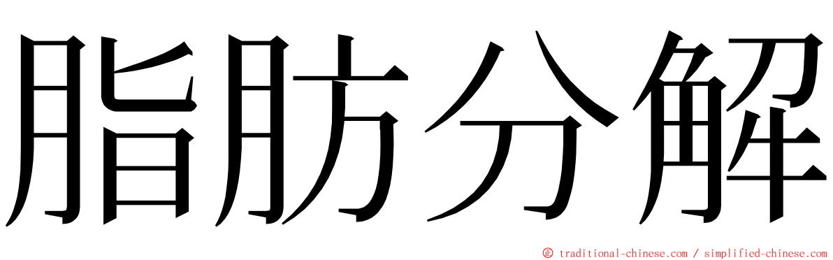 脂肪分解 ming font