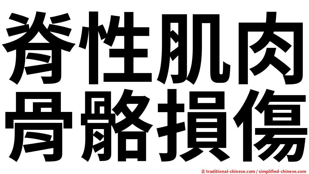 脊性肌肉骨骼損傷