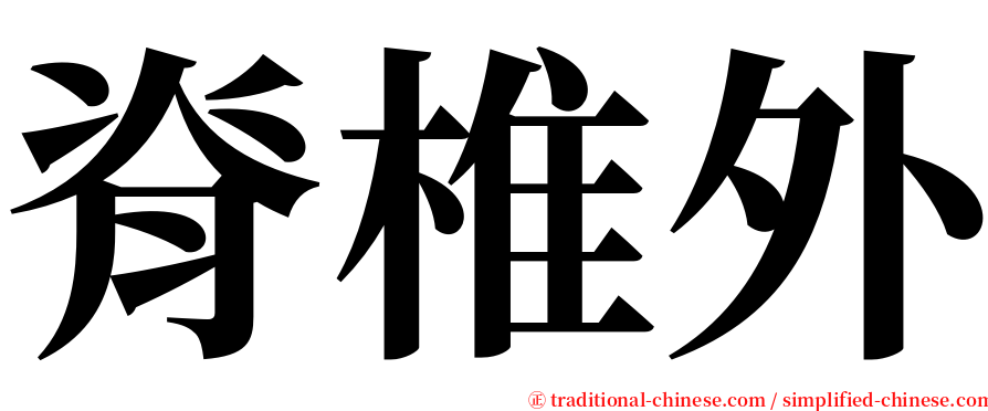 脊椎外 serif font