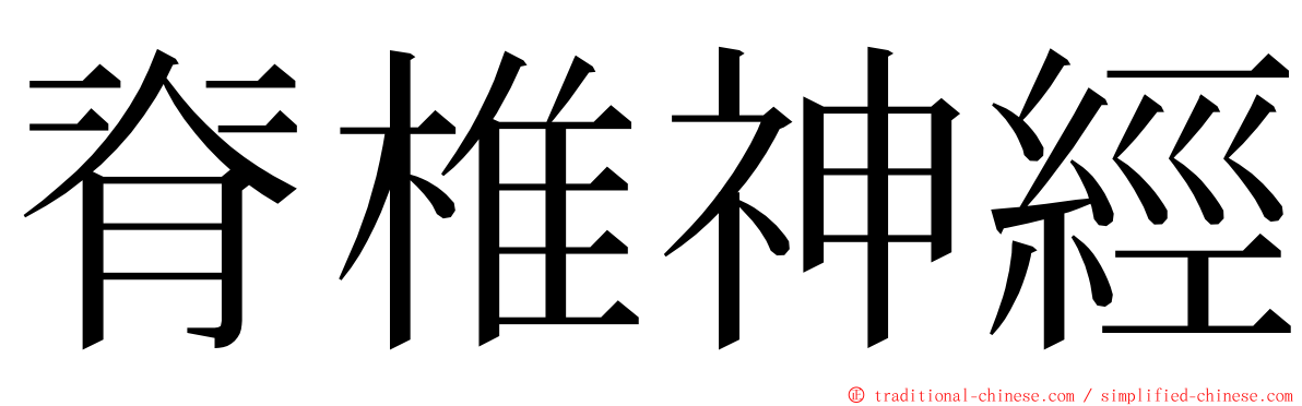 脊椎神經 ming font