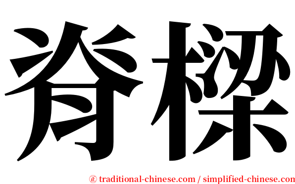 脊樑 serif font