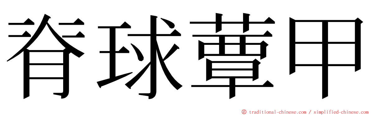 脊球蕈甲 ming font