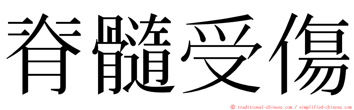 脊髓受傷 ming font