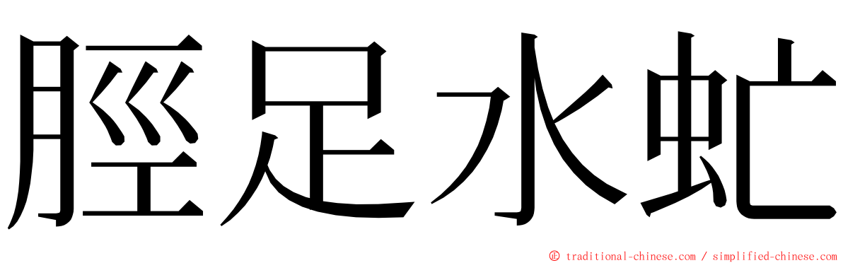 脛足水虻 ming font