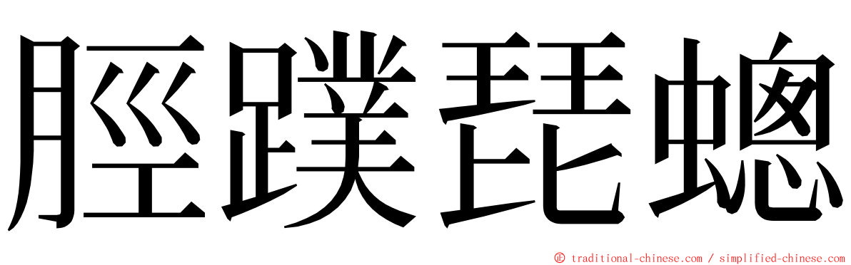 脛蹼琵蟌 ming font