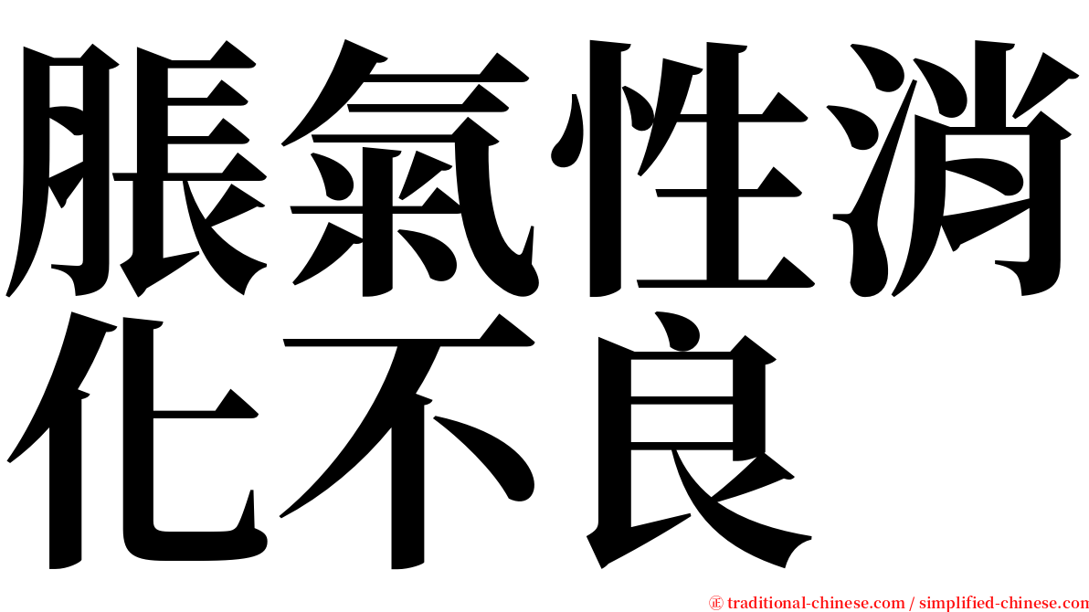 脹氣性消化不良 serif font