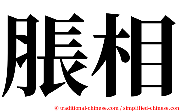 脹相 serif font