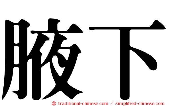 腋下