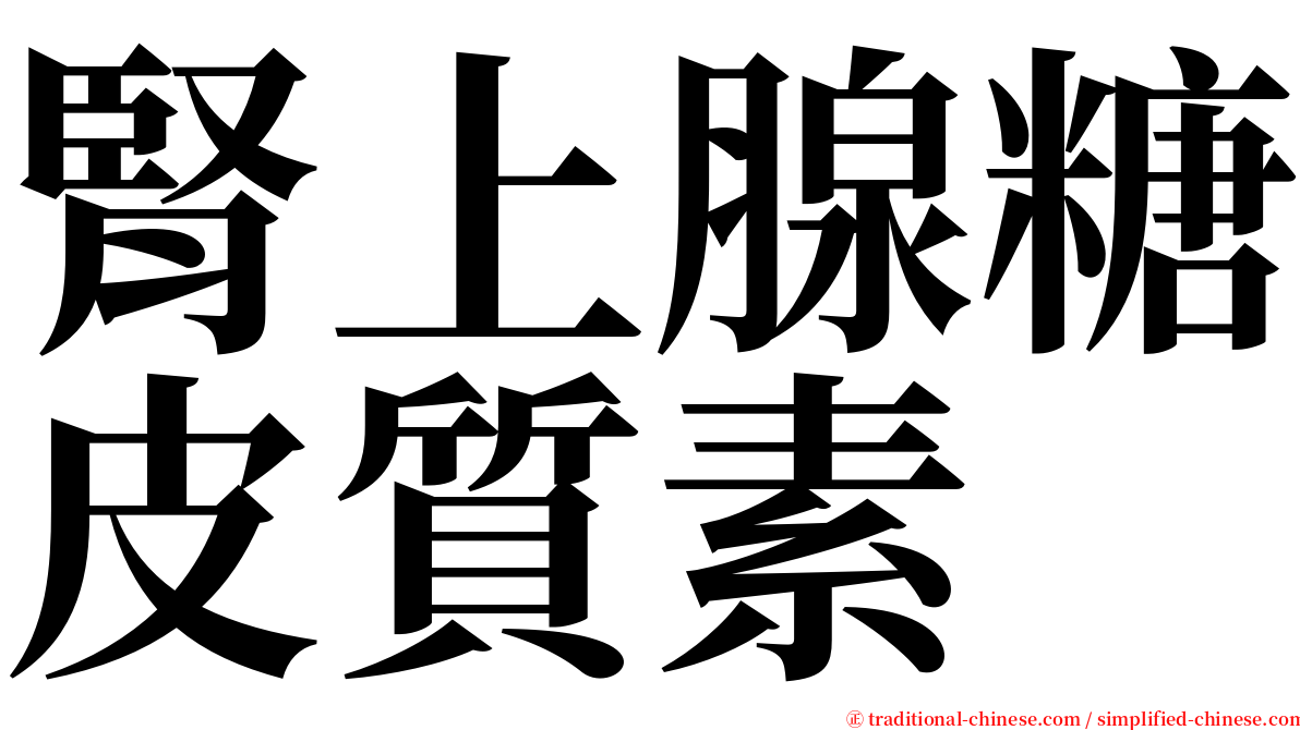 腎上腺糖皮質素 serif font