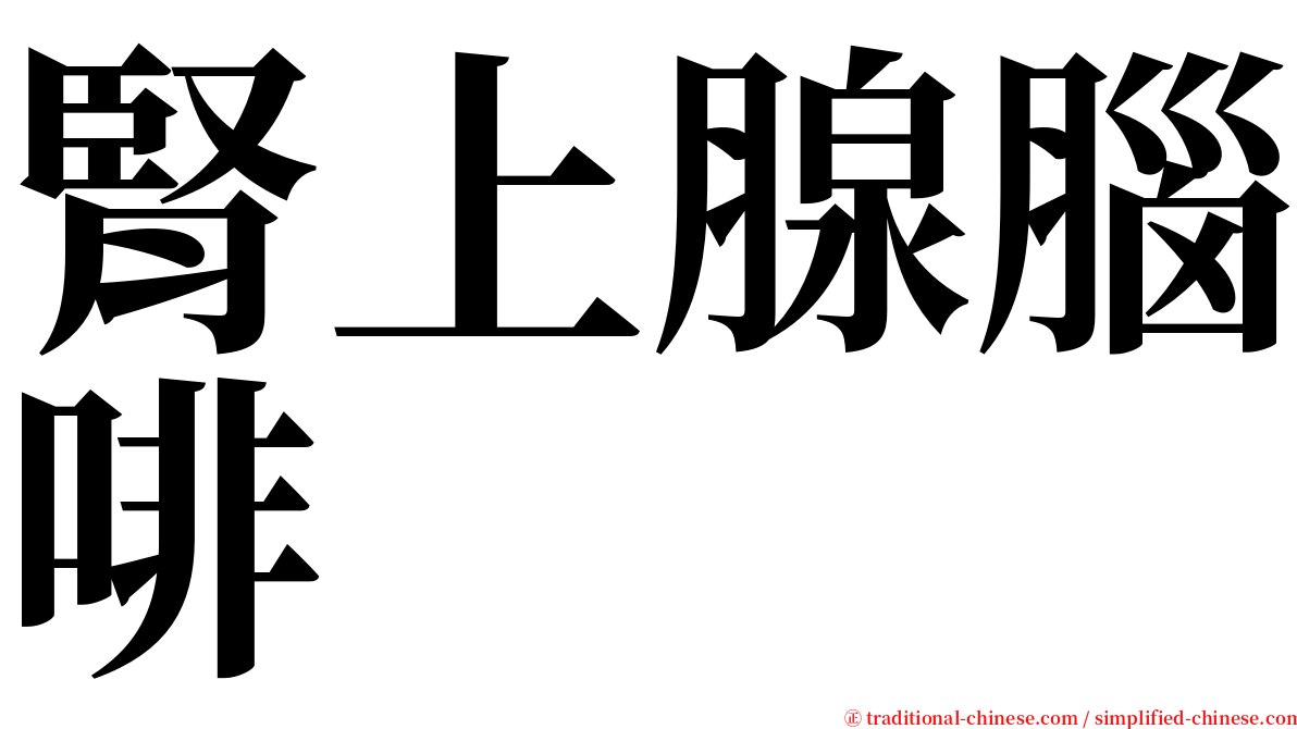 腎上腺腦啡 serif font