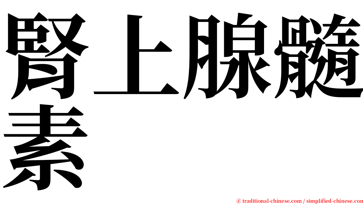 腎上腺髓素 serif font