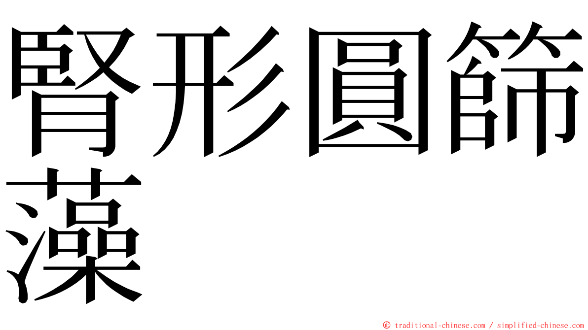 腎形圓篩藻 ming font