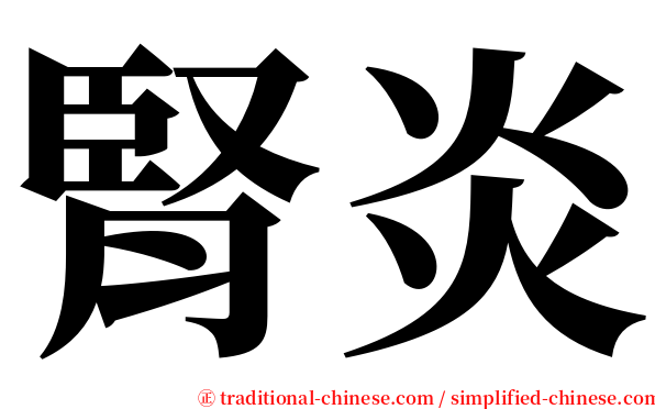 腎炎 serif font