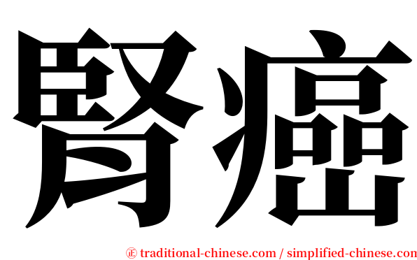 腎癌 serif font