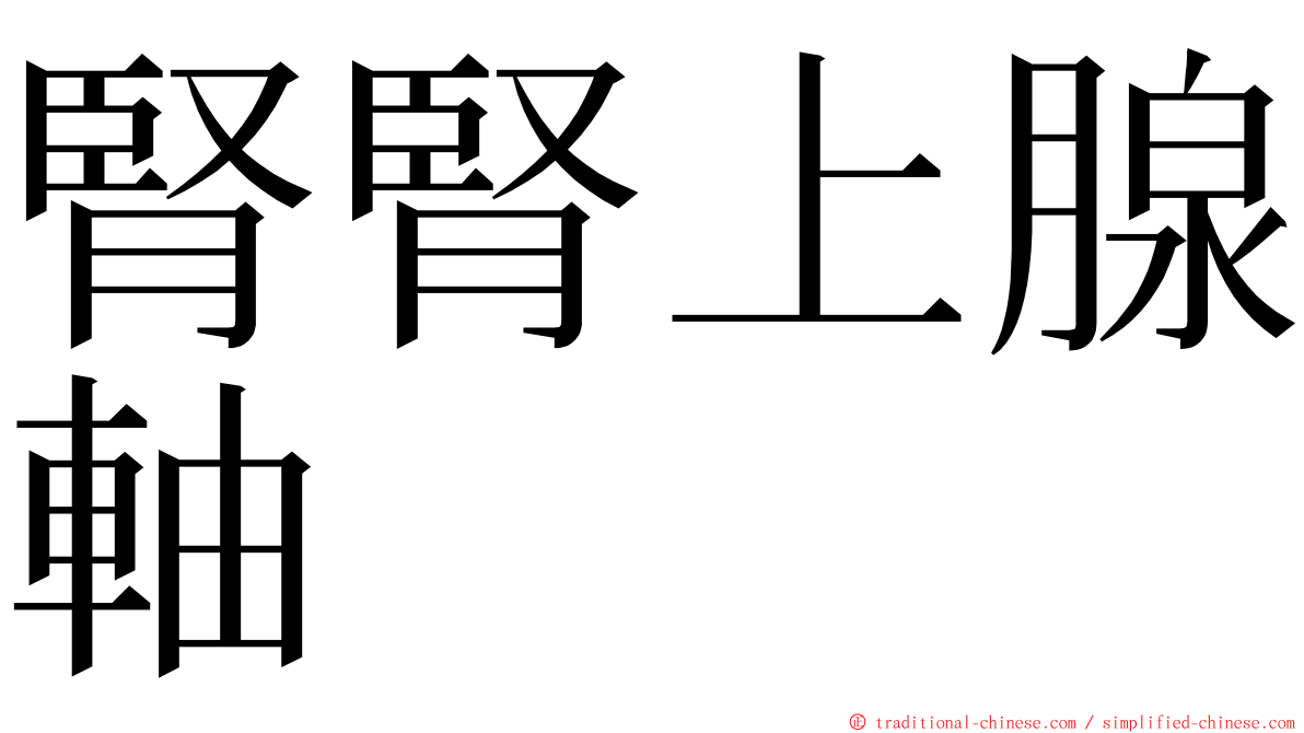 腎腎上腺軸 ming font