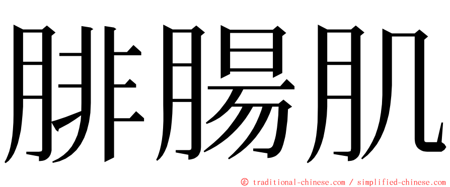 腓腸肌 ming font