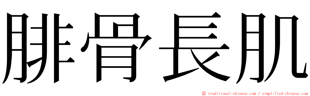 腓骨長肌 ming font