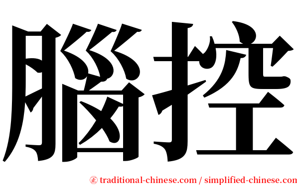 腦控 serif font