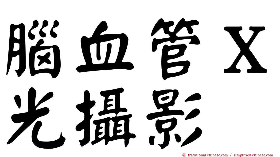 腦血管Ｘ光攝影