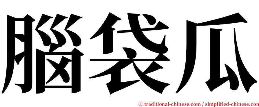 腦袋瓜 serif font