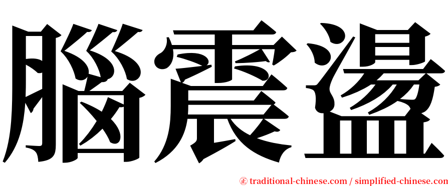 腦震盪 serif font