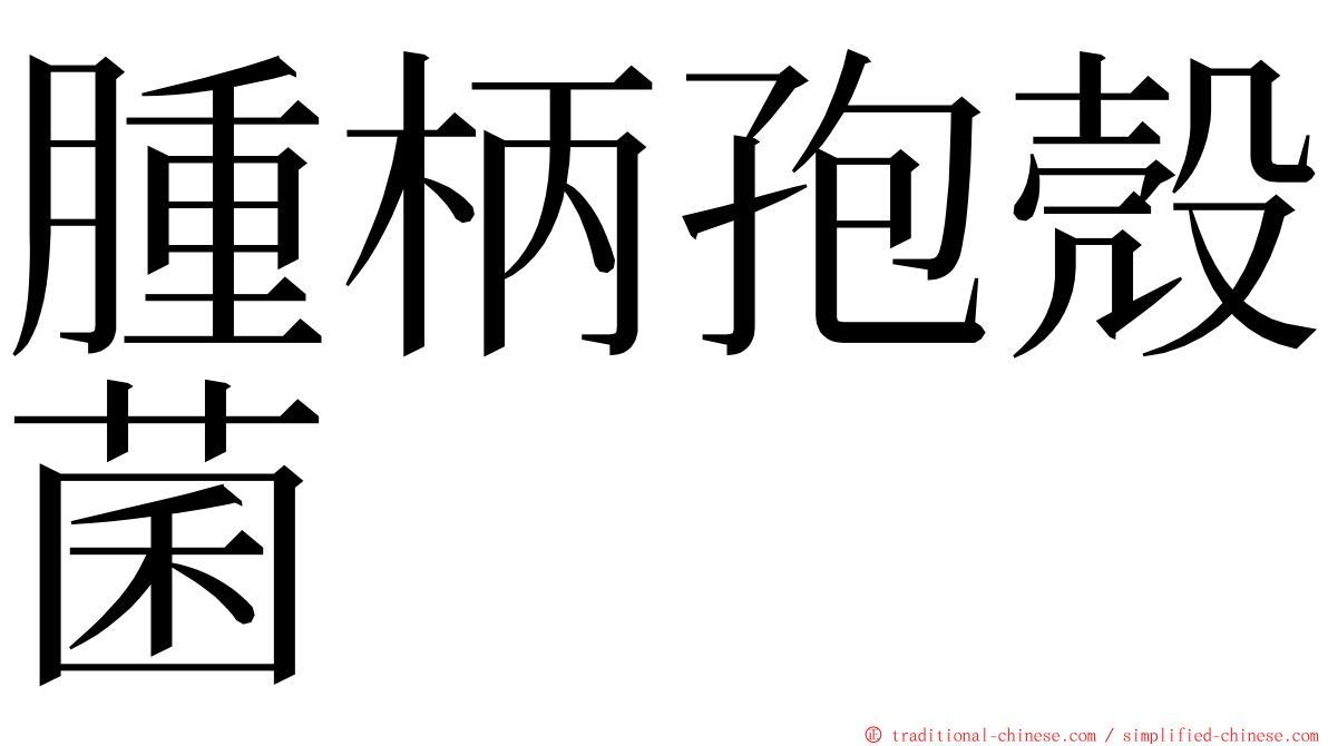 腫柄孢殼菌 ming font