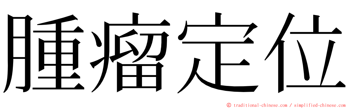 腫瘤定位 ming font