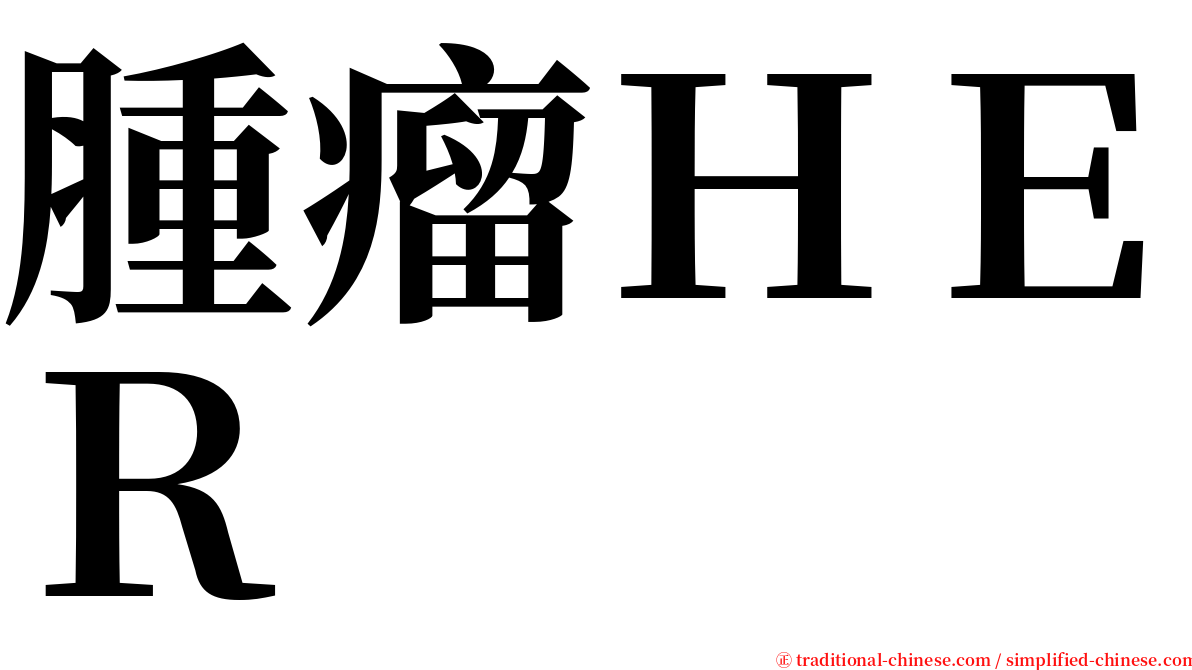 腫瘤ＨＥＲ serif font