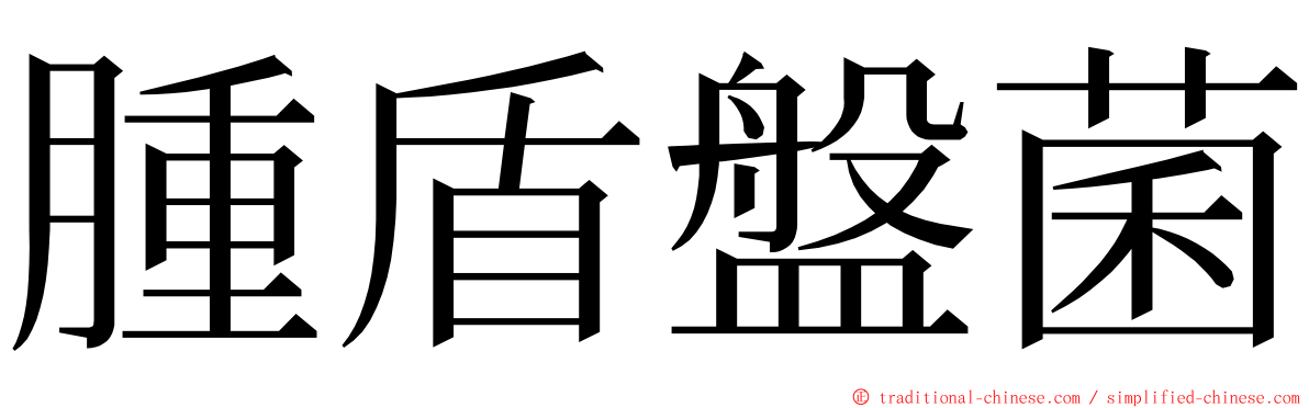 腫盾盤菌 ming font