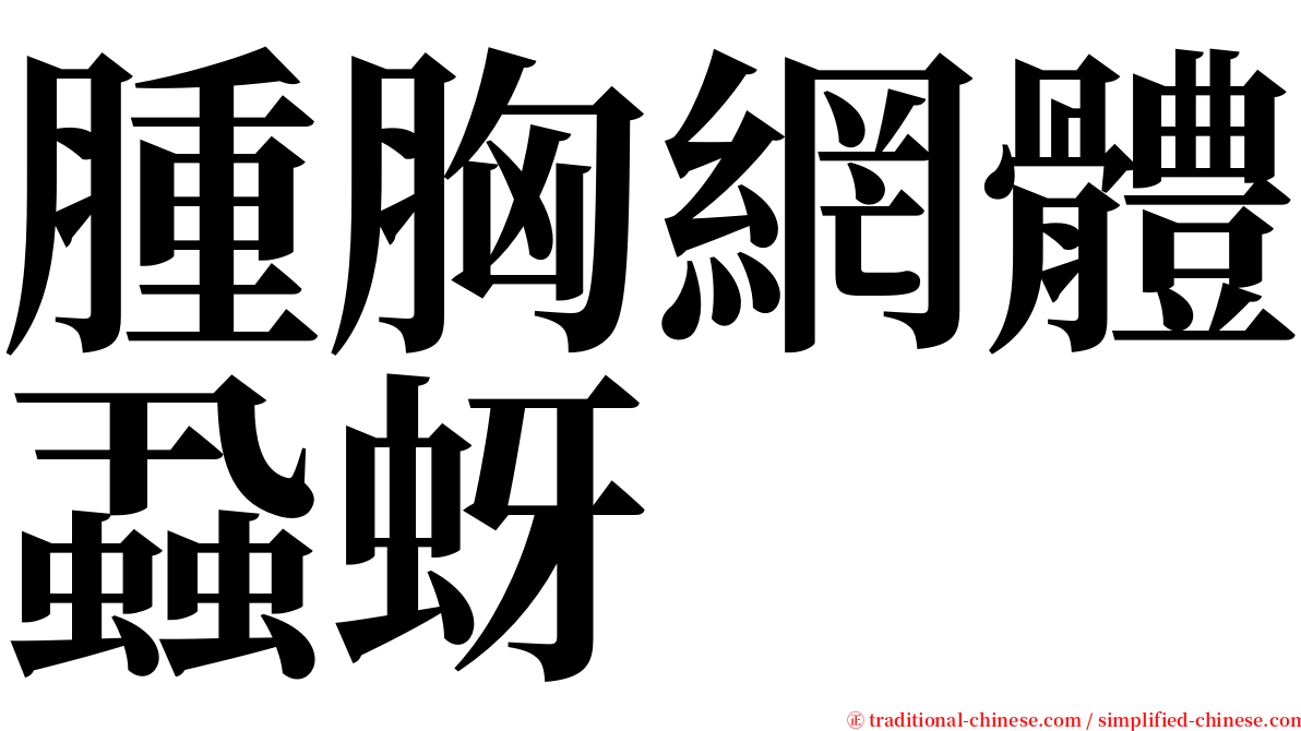 腫胸網體蝨蚜 serif font