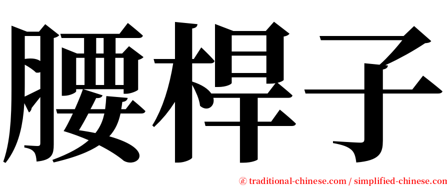 腰桿子 serif font