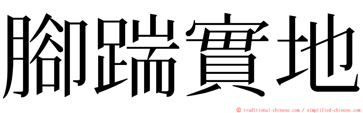 腳踹實地 ming font