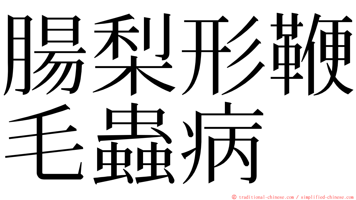 腸梨形鞭毛蟲病 ming font