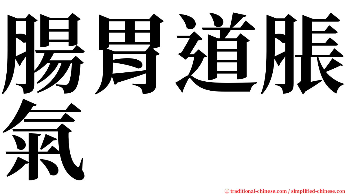 腸胃道脹氣 serif font