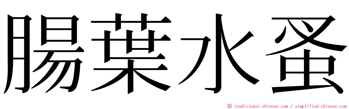 腸葉水蚤 ming font