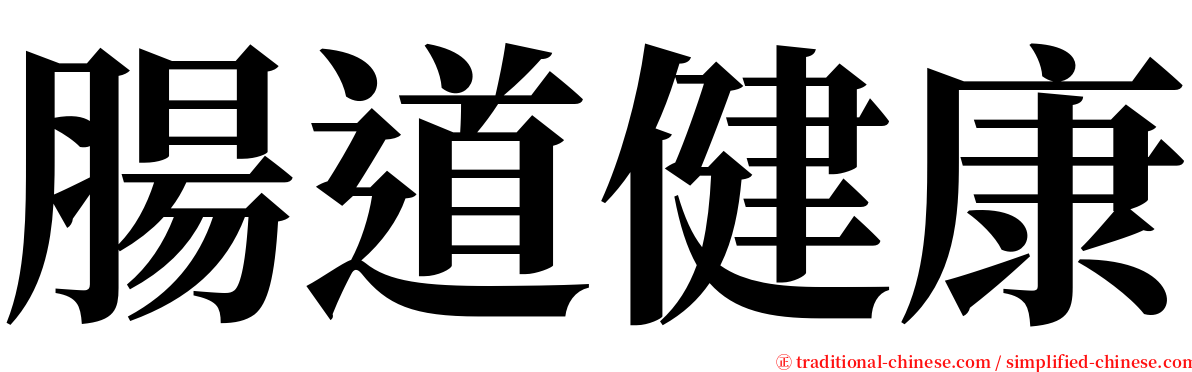 腸道健康 serif font