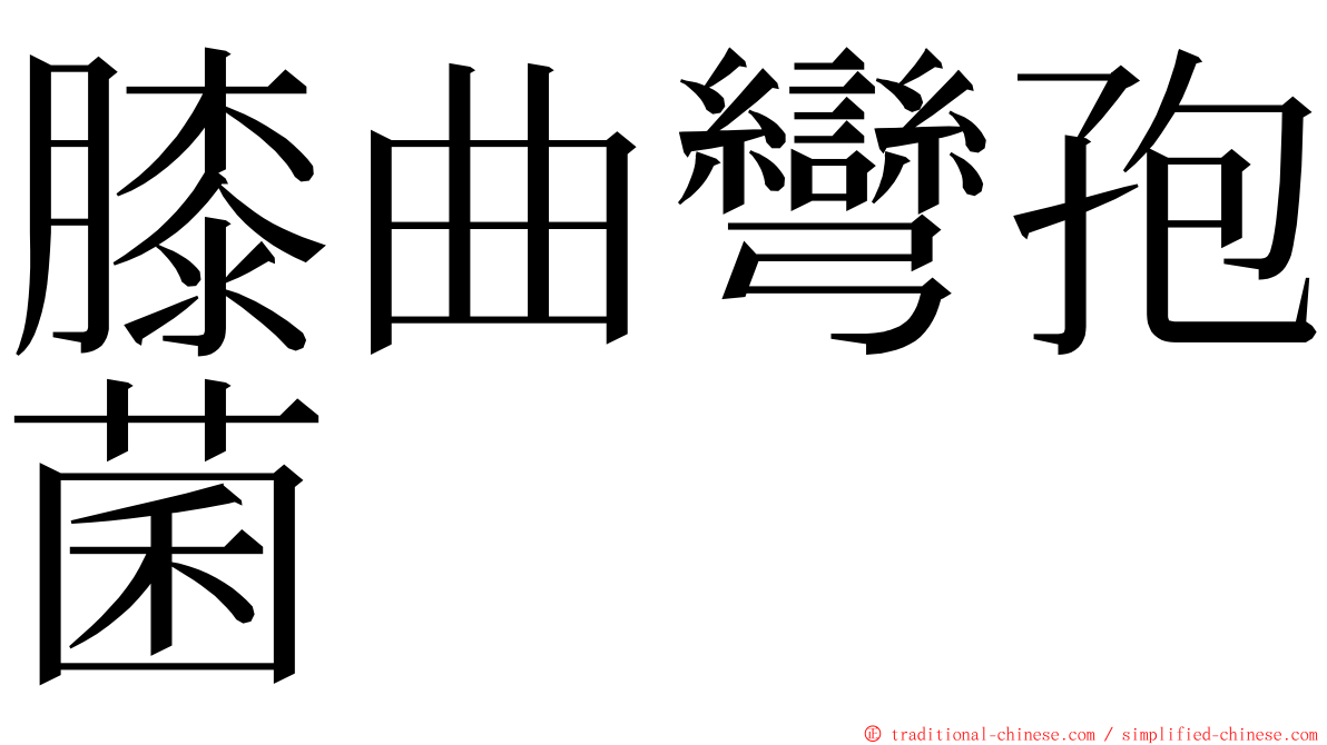 膝曲彎孢菌 ming font