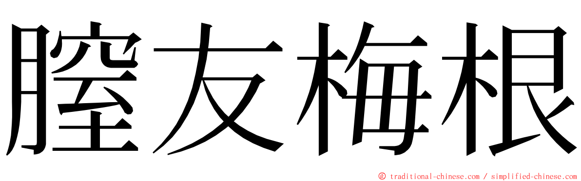 膣友梅根 ming font