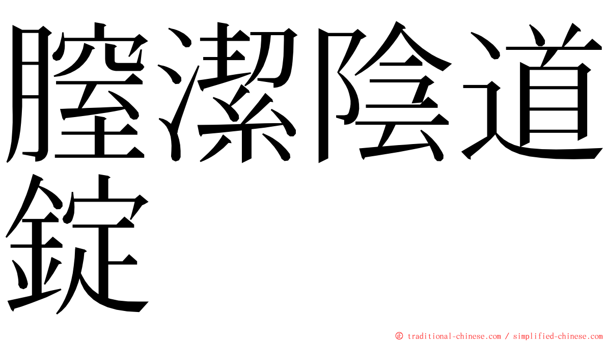 膣潔陰道錠 ming font