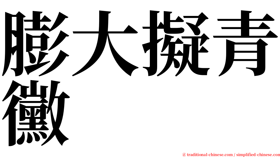 膨大擬青黴 serif font