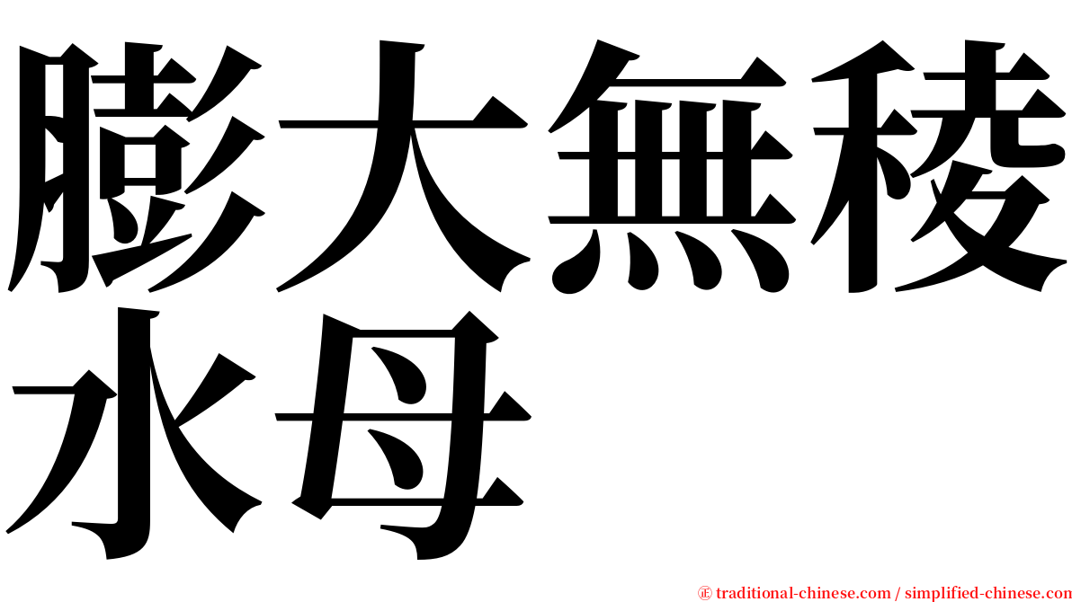 膨大無稜水母 serif font